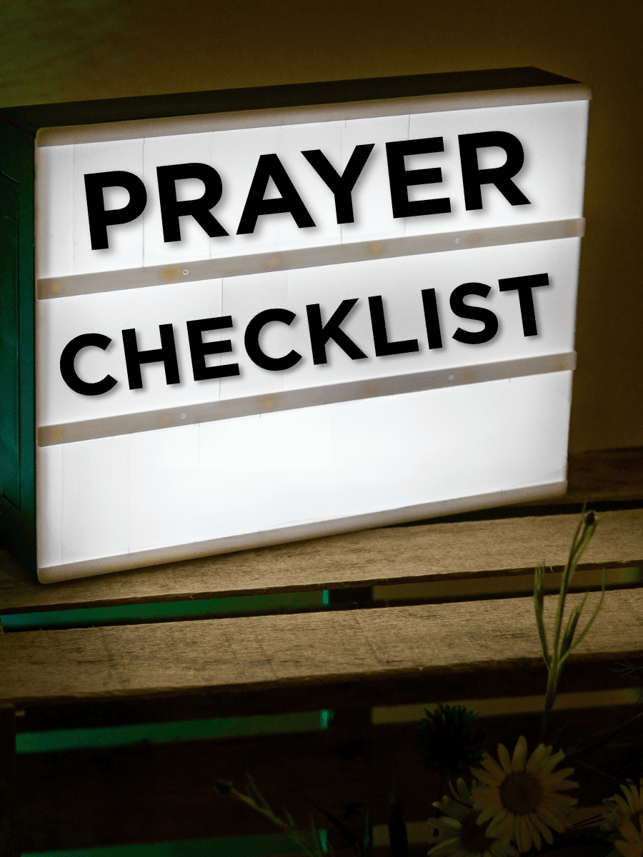 Prayer Checklist: Parents